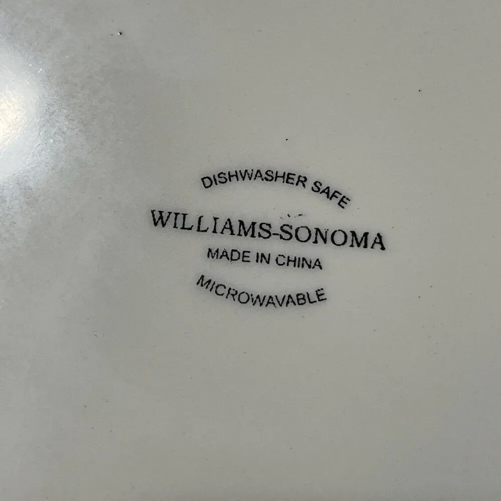 WILLIAMS & SONOMA Classic Cocktails Canapé Plates Set of 6 Martini Recipes